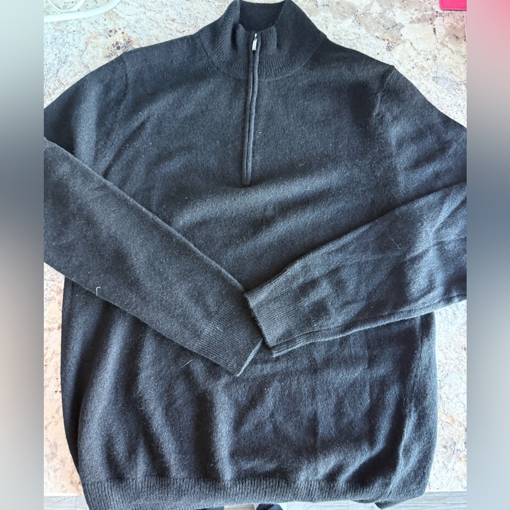 NWT Nordstrom Men's Cashmere Zip-Up Sweater, Size Medium